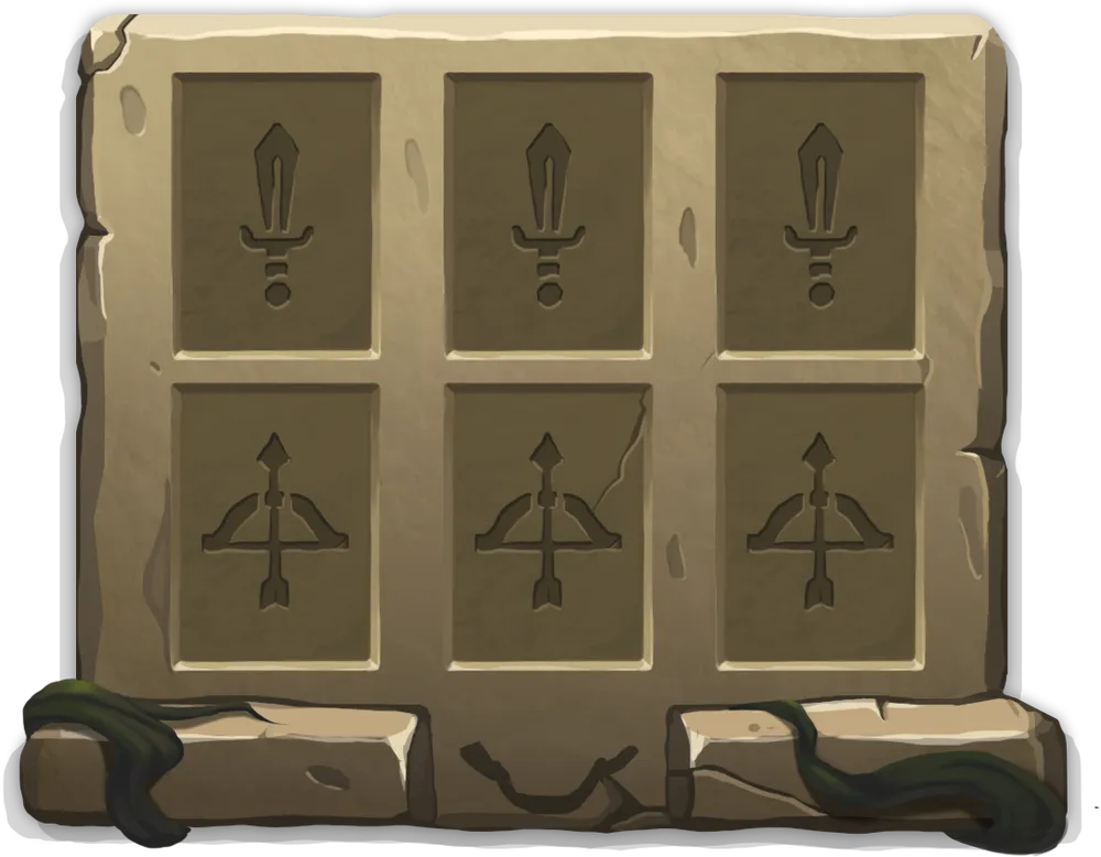 A carved stone Smubs board